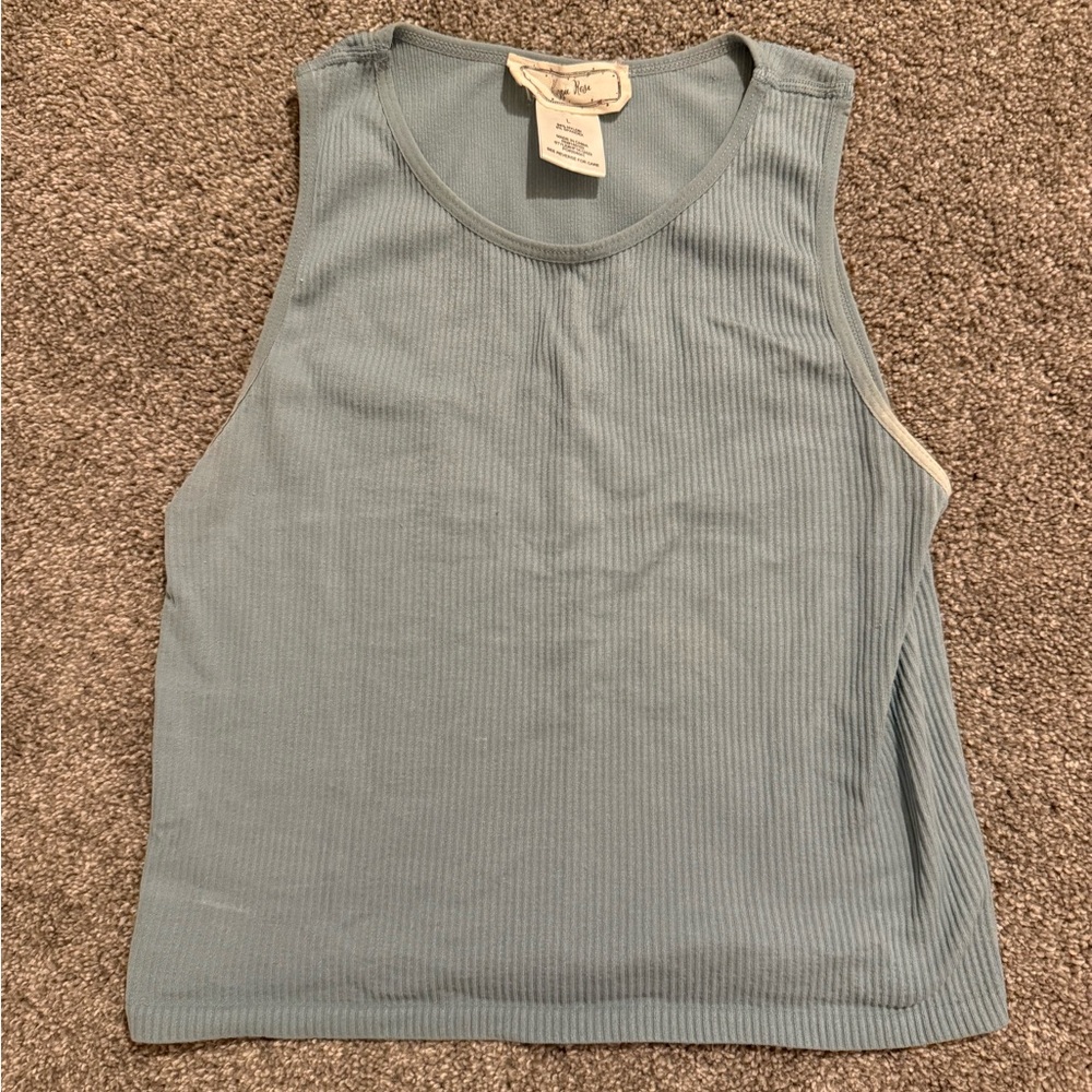 Dry Goods Green Ribbed Tank Top